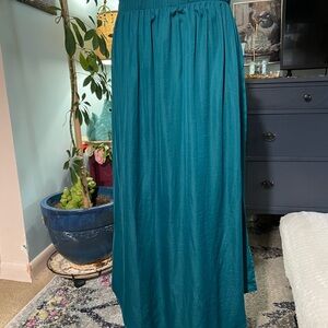 LOFT Deep Teal Maxi Skirt/Silky